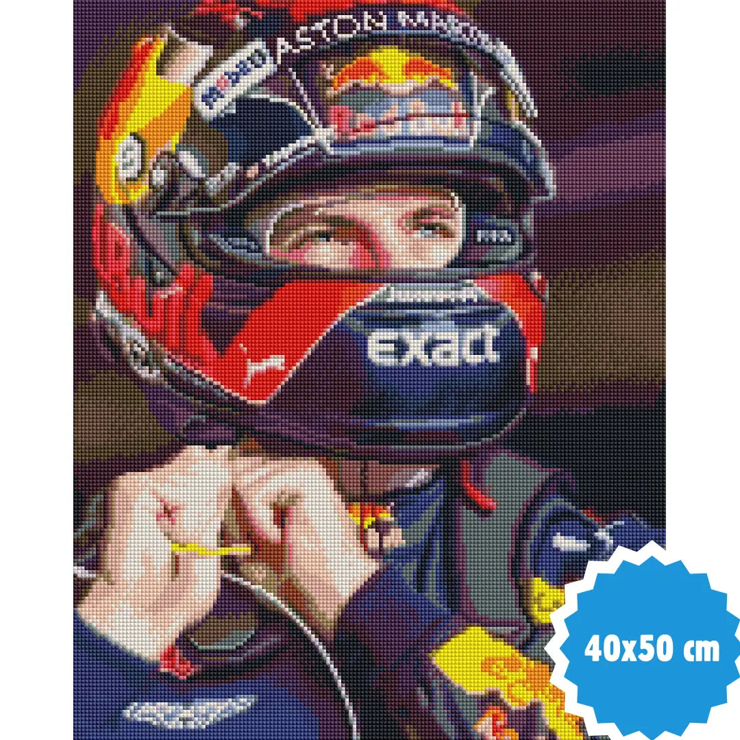 Diamond Painting Max Verstappen Portret | Mensen | Volledig Dekkend