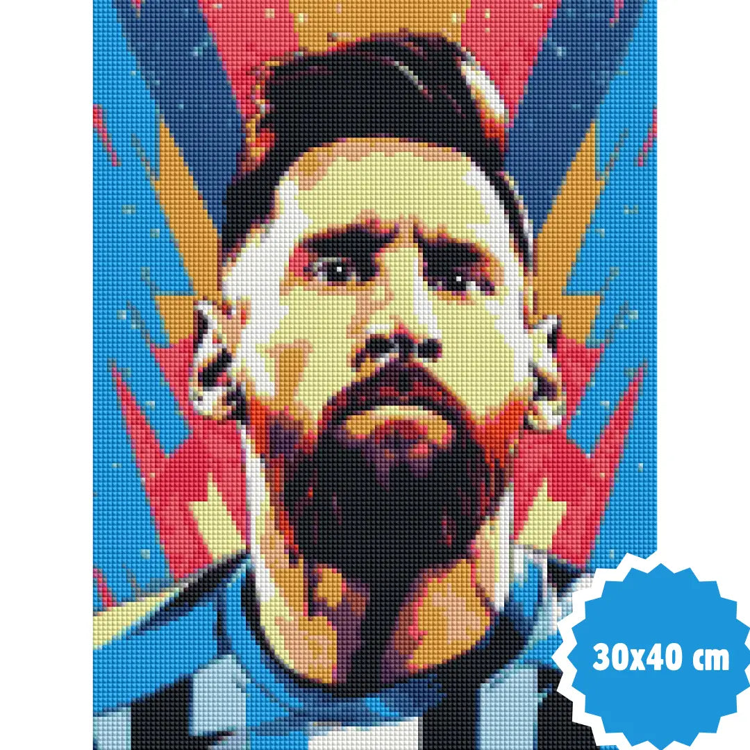 Diamond painting van Lionel Messi, 30x40 cm